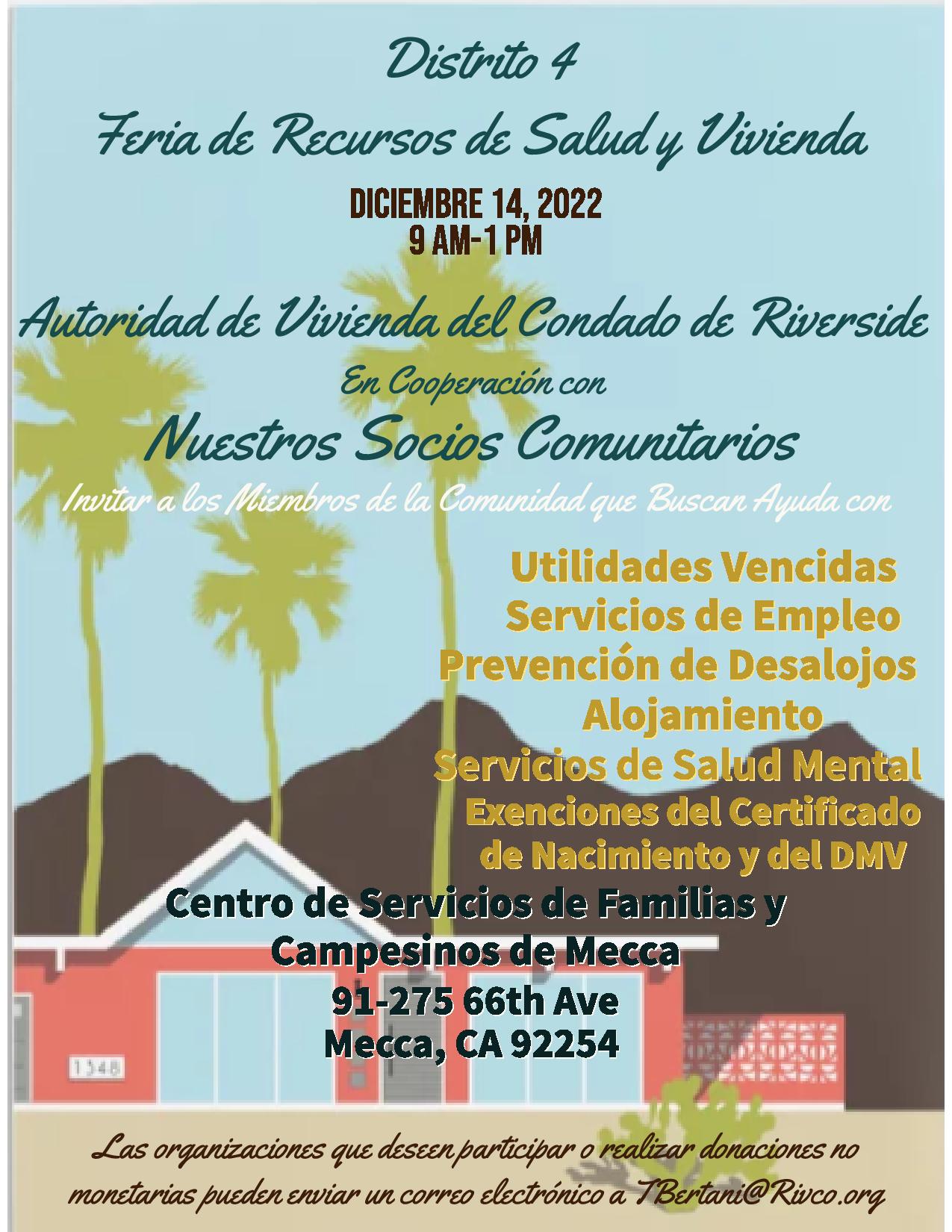 Health and Housing Resource Fair Riverside University Health System